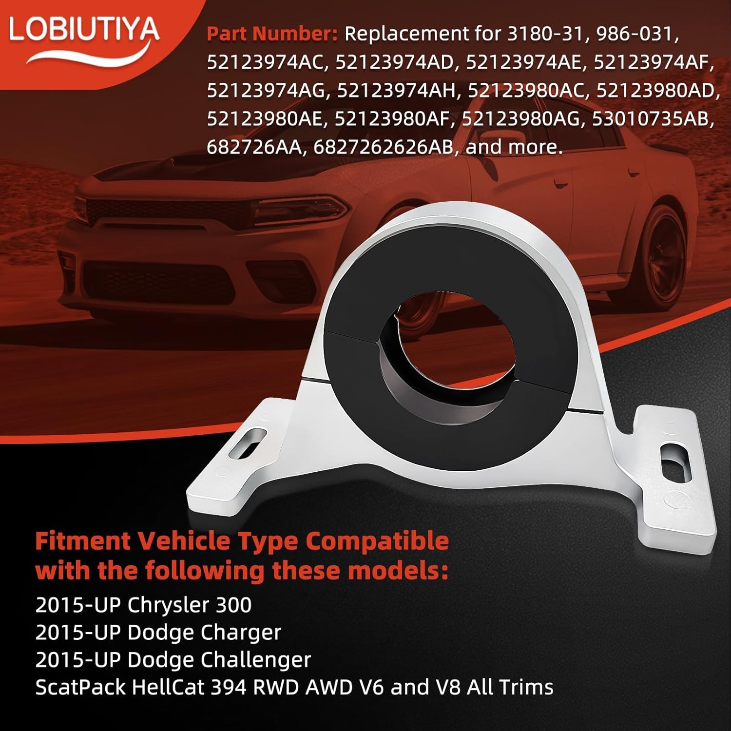 Drive Shaft Center Support Bearing Fit 2015- Center Bearing Support Solution