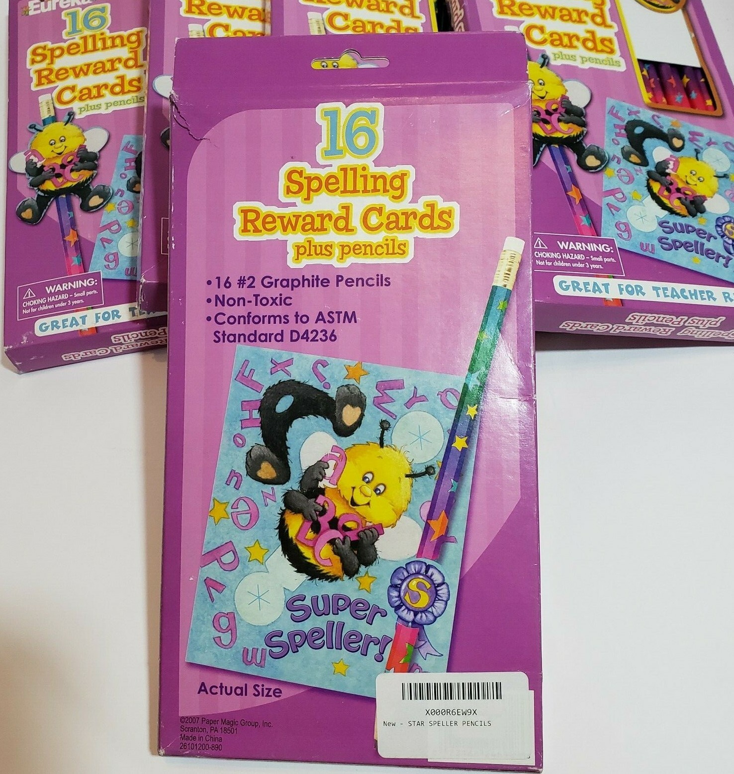 Pencils Spelling Reward Cards Teachers Eureka Super Speller Award 128 count