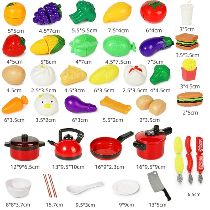 Set For Kids Girl Cooking Kitchen Toy Baby Cutting Fruit Cooking Kitchen Utensil