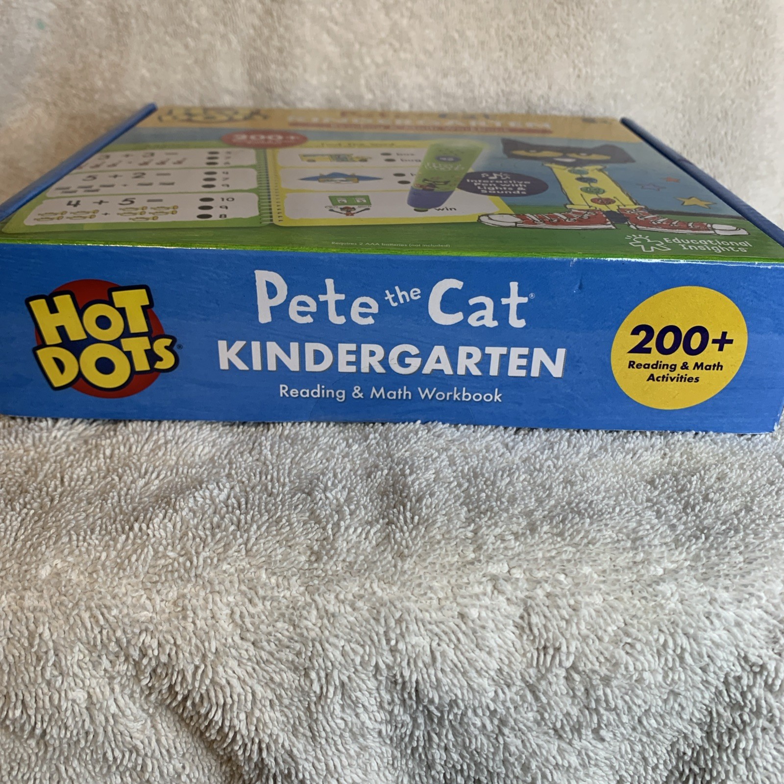 Hot Dots Pete the Cat Kindergarten Reading & Math Workbook Ages 5+ – NEW