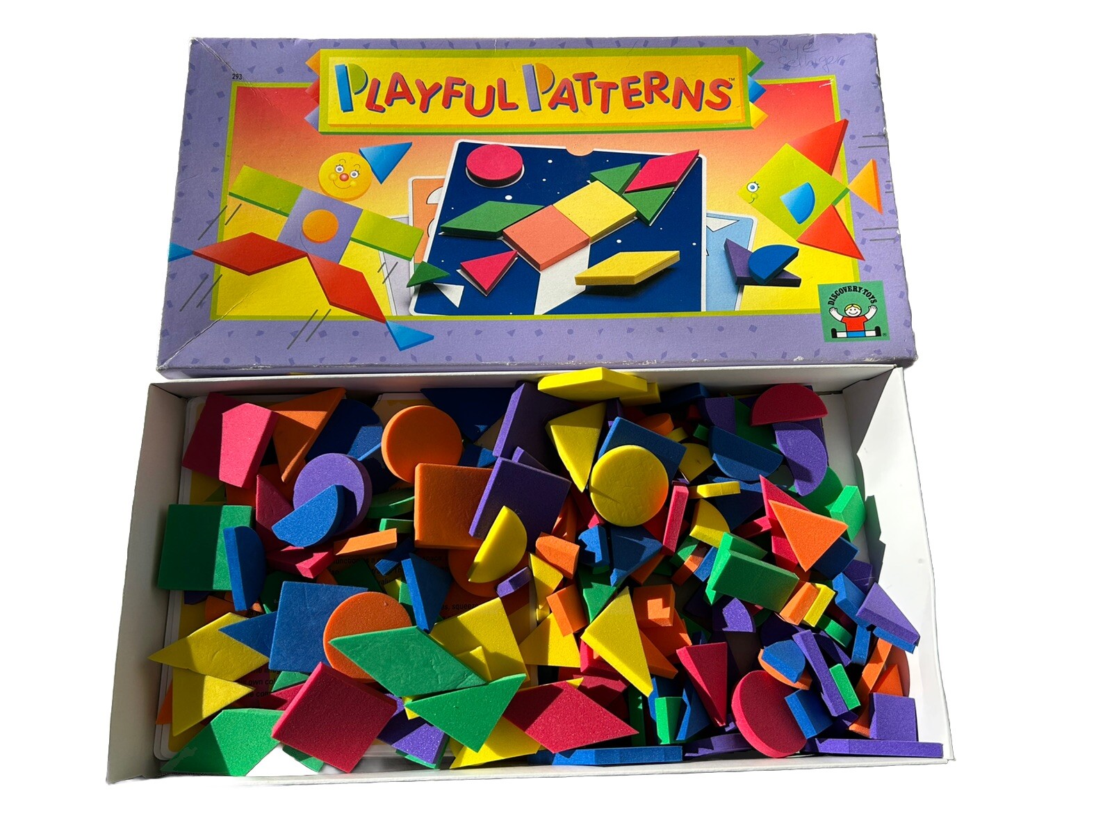 Discovery Toys Playful Patterns Design Shape Activity Game Vtg 1991 Extra Pieces
