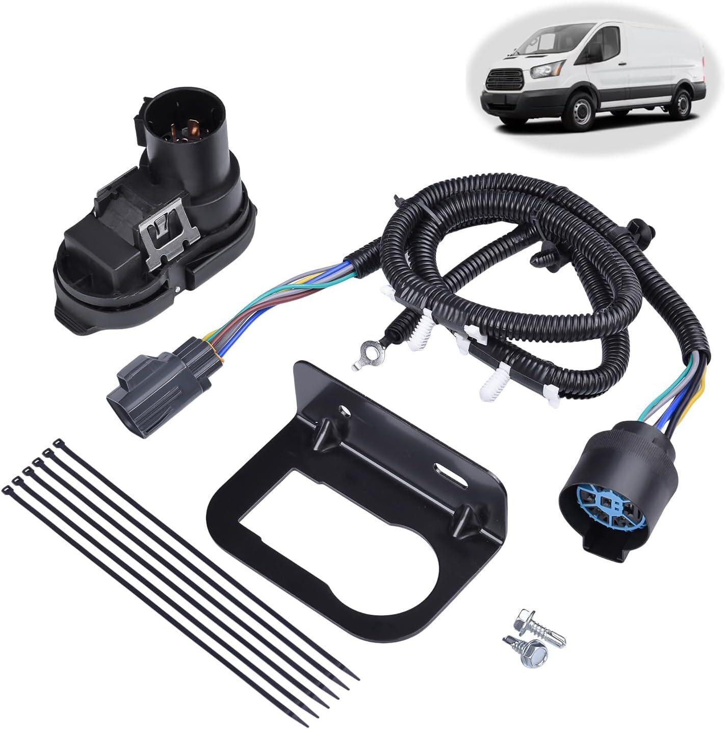 CK4T-13B576-KE Trailer Tow Rear Bumper Wiring Connector Harness Kit Fit for Ford