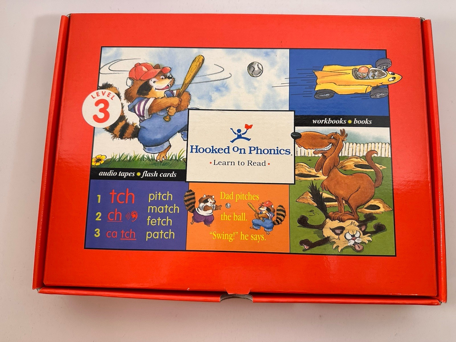 Hooked on Phonics (HOP) Learn to Read Level 3 Box Set with Workbook Open Box