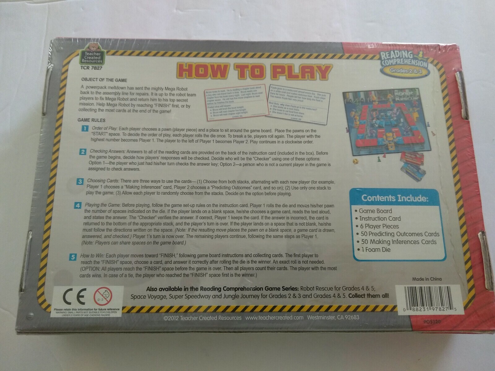 Teacher Robot Rescue Grades 2 & 3 reading comprehension game TCR7827 2-6 Players