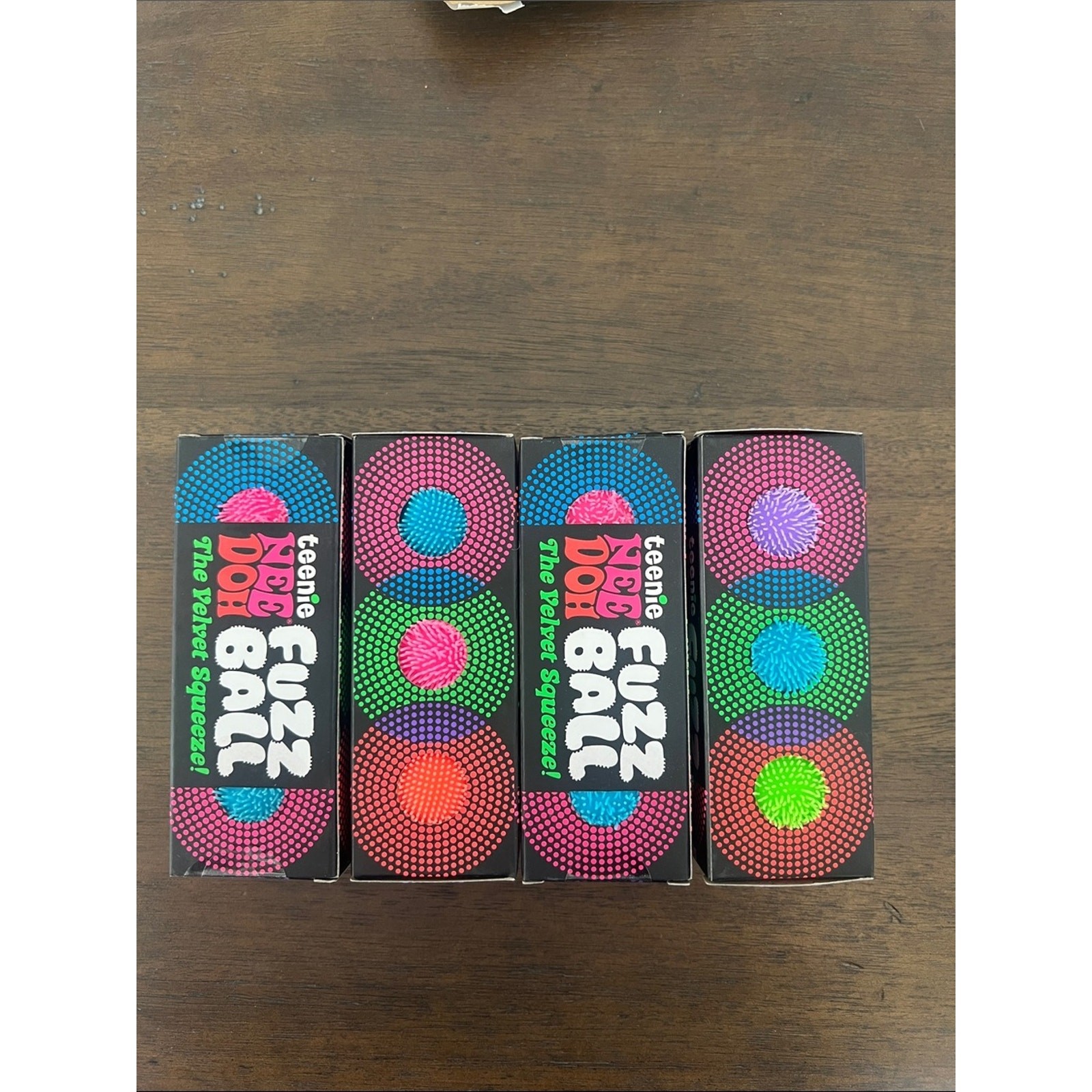 NeeDoh Teenie Fuzz Ball -Pack of 3 Mini Asst Colors – Sealed in BOX!