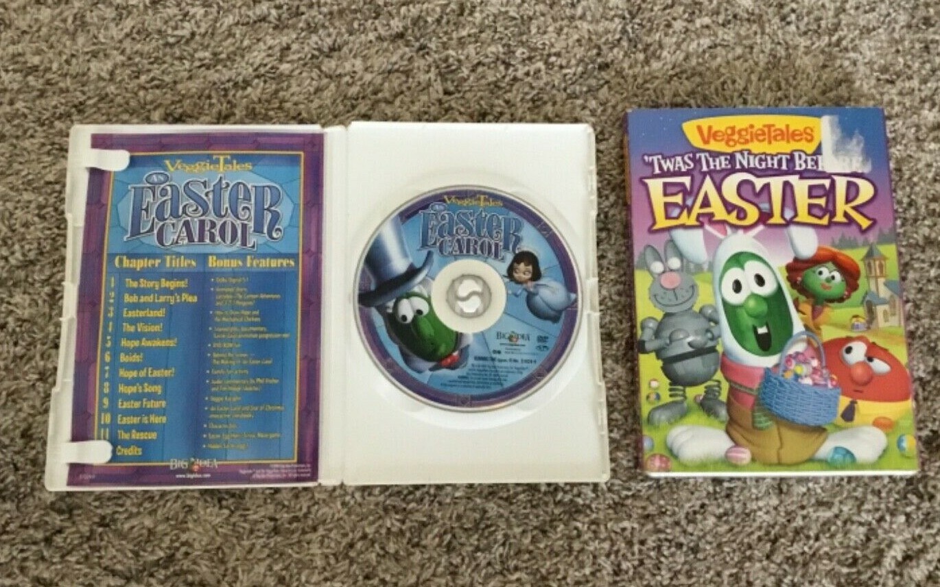 Veggie Tales-7 DVD-Beans Easter Carol Holiday Pack Jonah Pirates Sweetpea Beauty