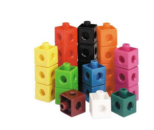 Childcraft Linking Cube Set, 3/4 Inches, Assorted Colors, Set of 100
