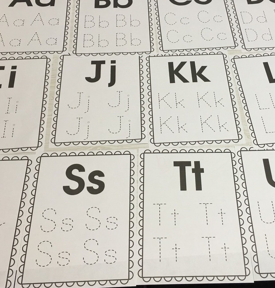 Early Writers Alphabet & Numbers – 52 Black Line Masters Sheets- Preschoolers