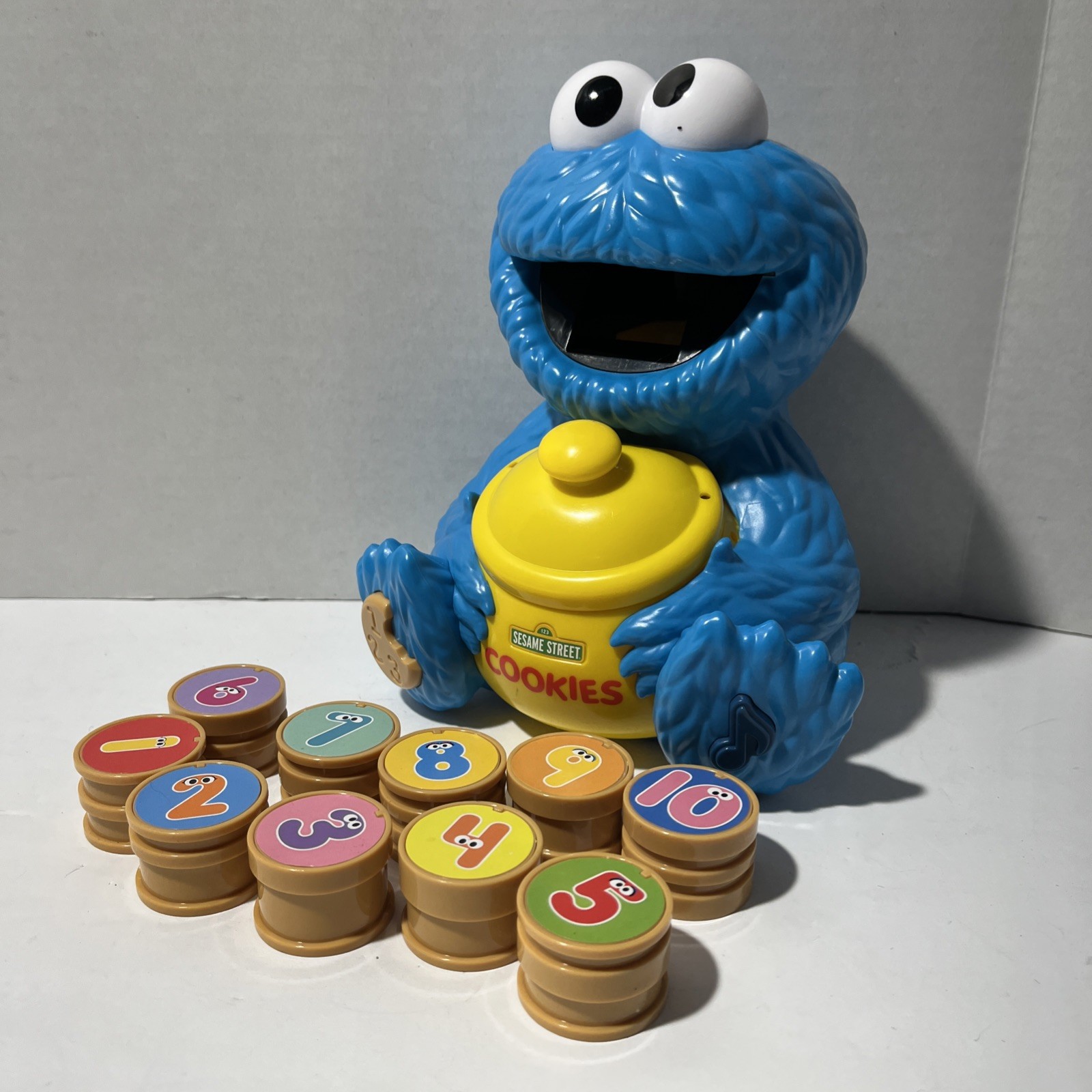 SESAME STREET Cookie Monster Counting Jar Tested Educational Math Learning Toy