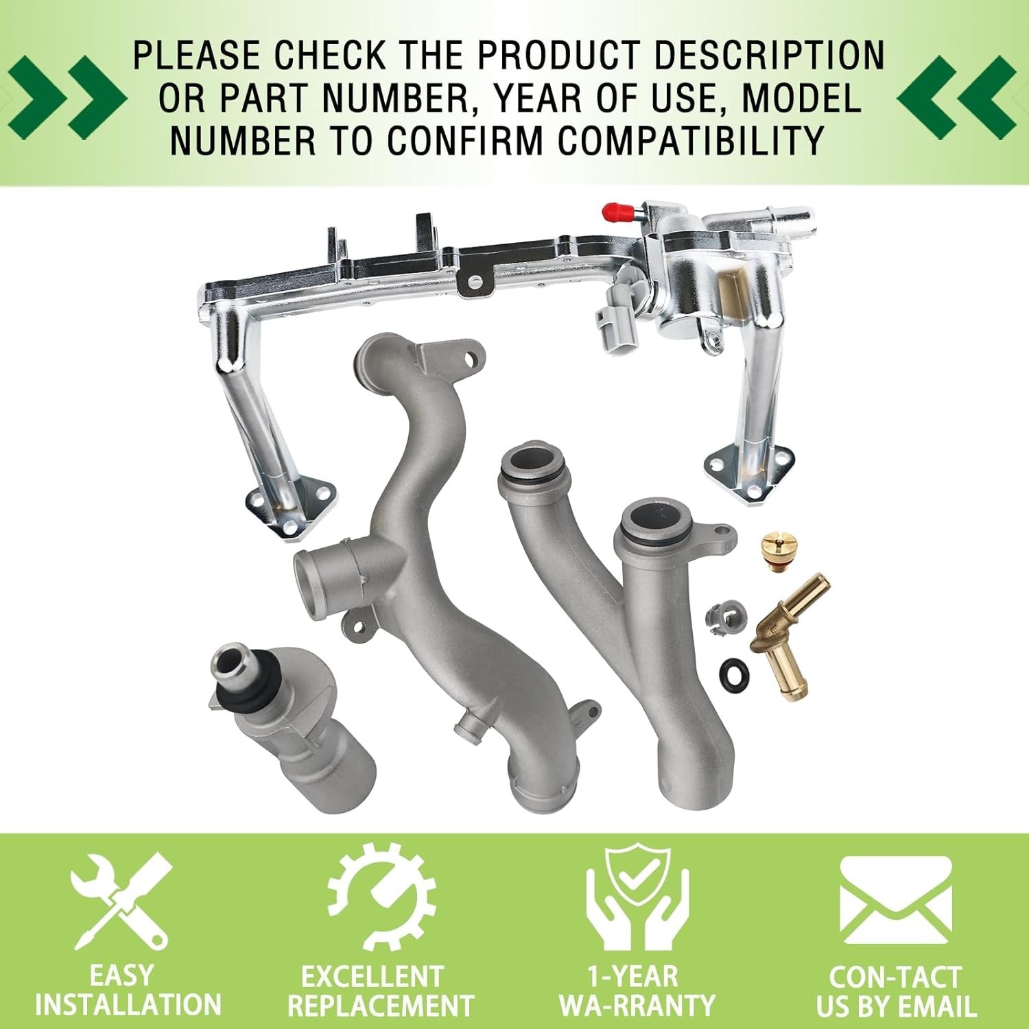 Upgraded Metal Coolant Water Pipe System Kit Compatible with Land Rover Range