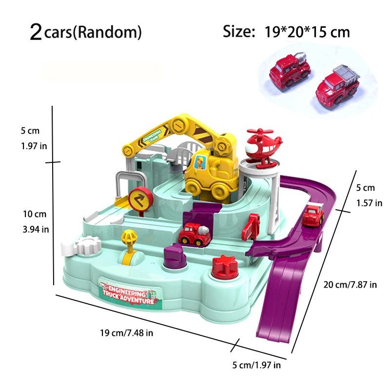 Racing Rail Car Model Educational Toys Children Track Adventure Game Brain Mecha