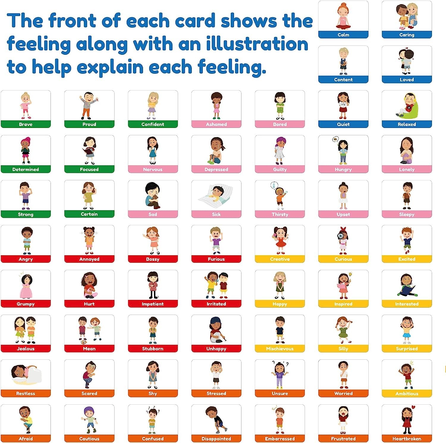 Feeling Flash Cards – 60 Unique Feeling Cards For Kids