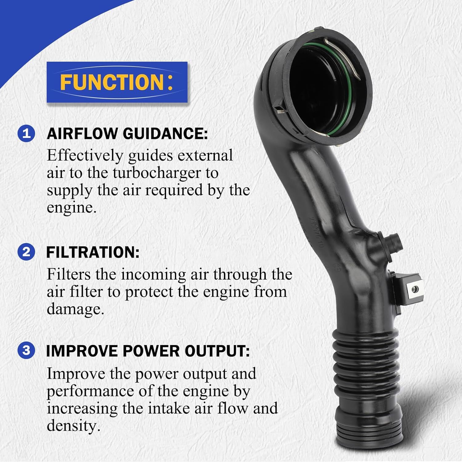 13717609811 Air Charge Turbo Induction Pipe with Sensor Kit for 2011-2017 BMW