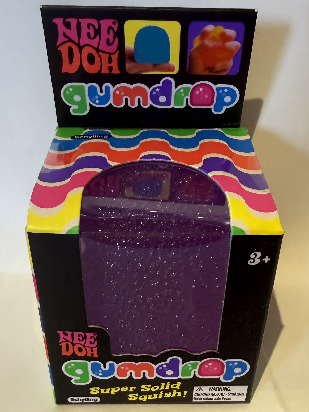 Authentic Schylling Nee Doh Super Solid Squish Needoh Gum Drop Purple RARE