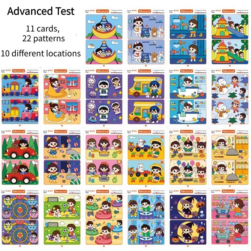 Educational Fault Finding Game Reusable Wiping Paper for Focus Attention Trainin
