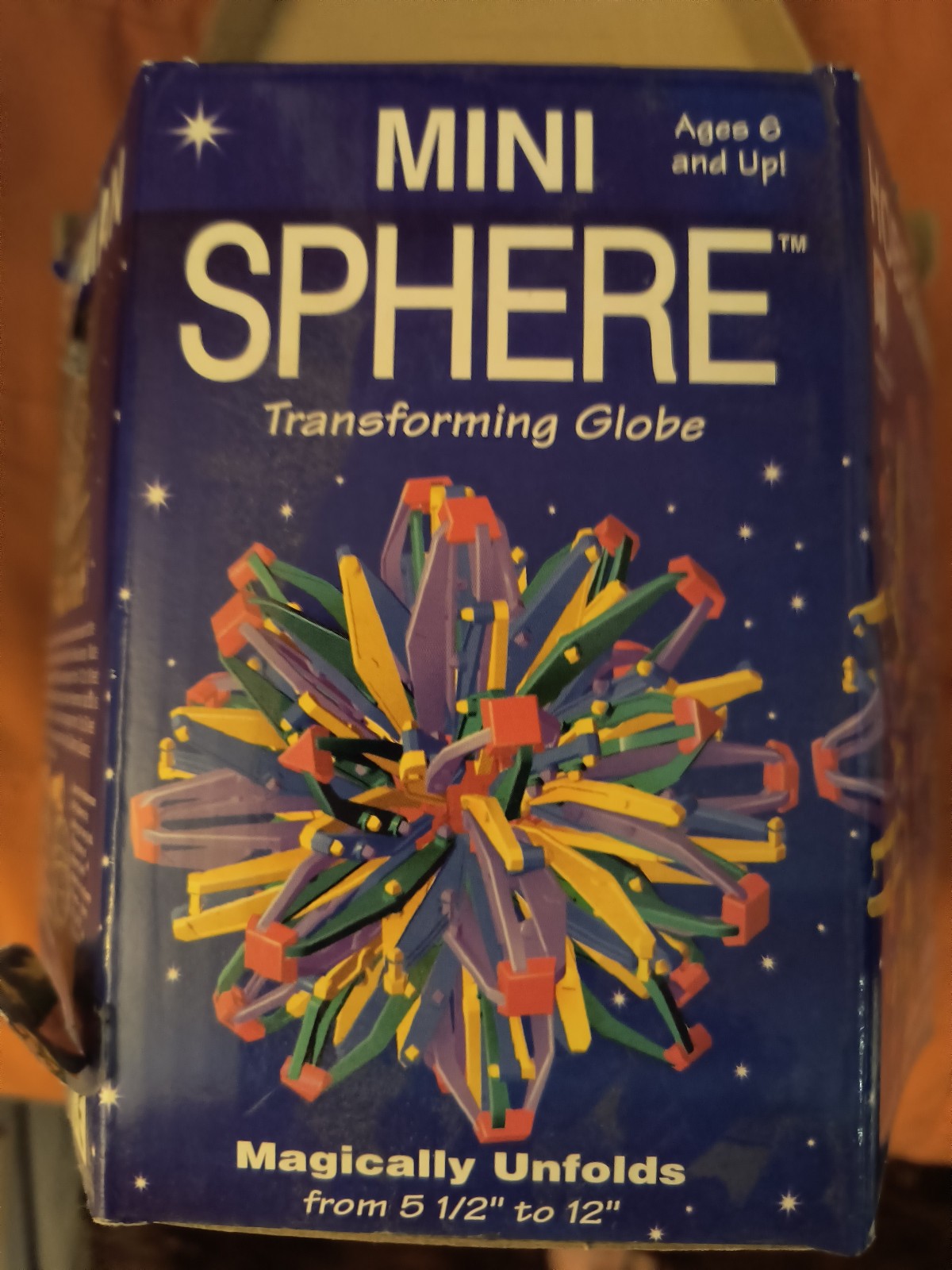 Sphere Transforming Globe Toy with Box, Magically Unfolds, Rainbow Colored