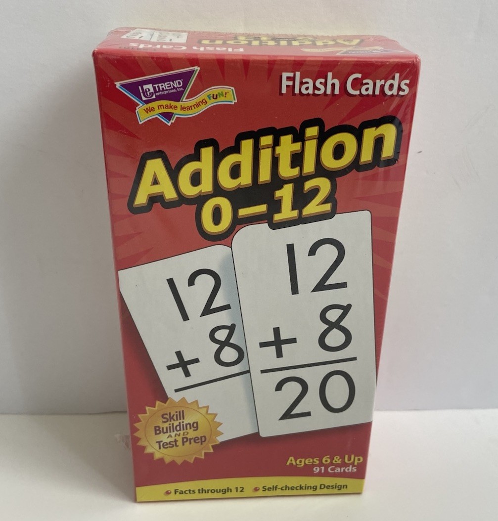 Trend Addition Flash Cards 0-12 91 Cards Ages 6 & Up – J11