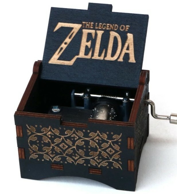 Zelda Vintage Antique Music Box With Crank Melody From The Video Game