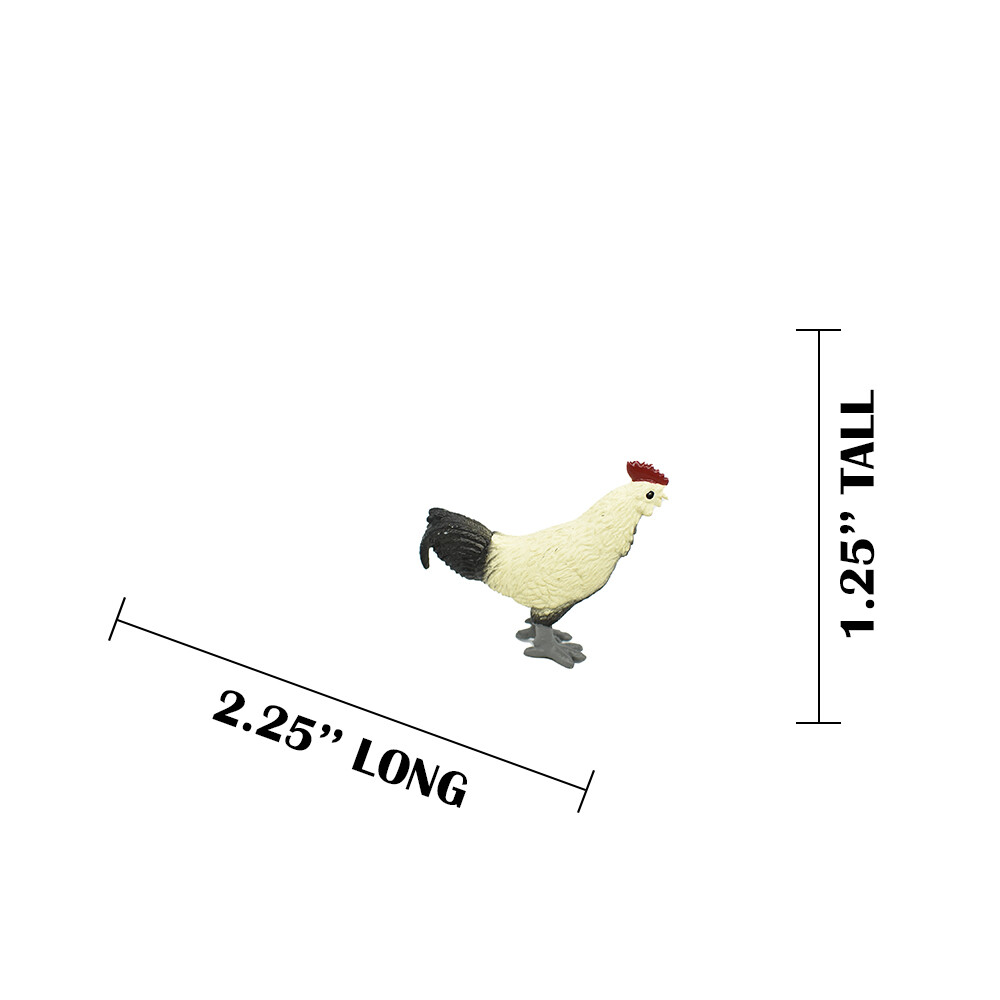 Chicken, Rooster Realistic Toy Model Plastic Barn Farm Animal, 2 1/8″ F4255