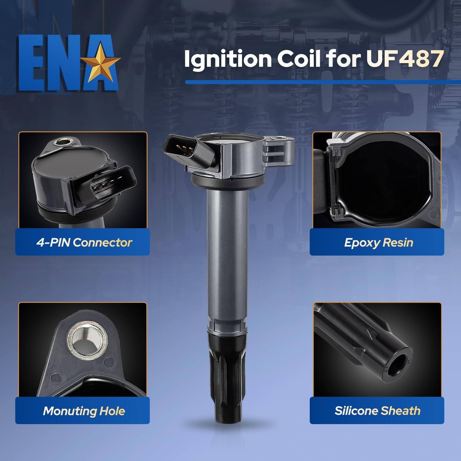 ENA Pack 6 Ignition Coil 3.5L V6 Compatible with Toyota Camry Sienna Avalon H…