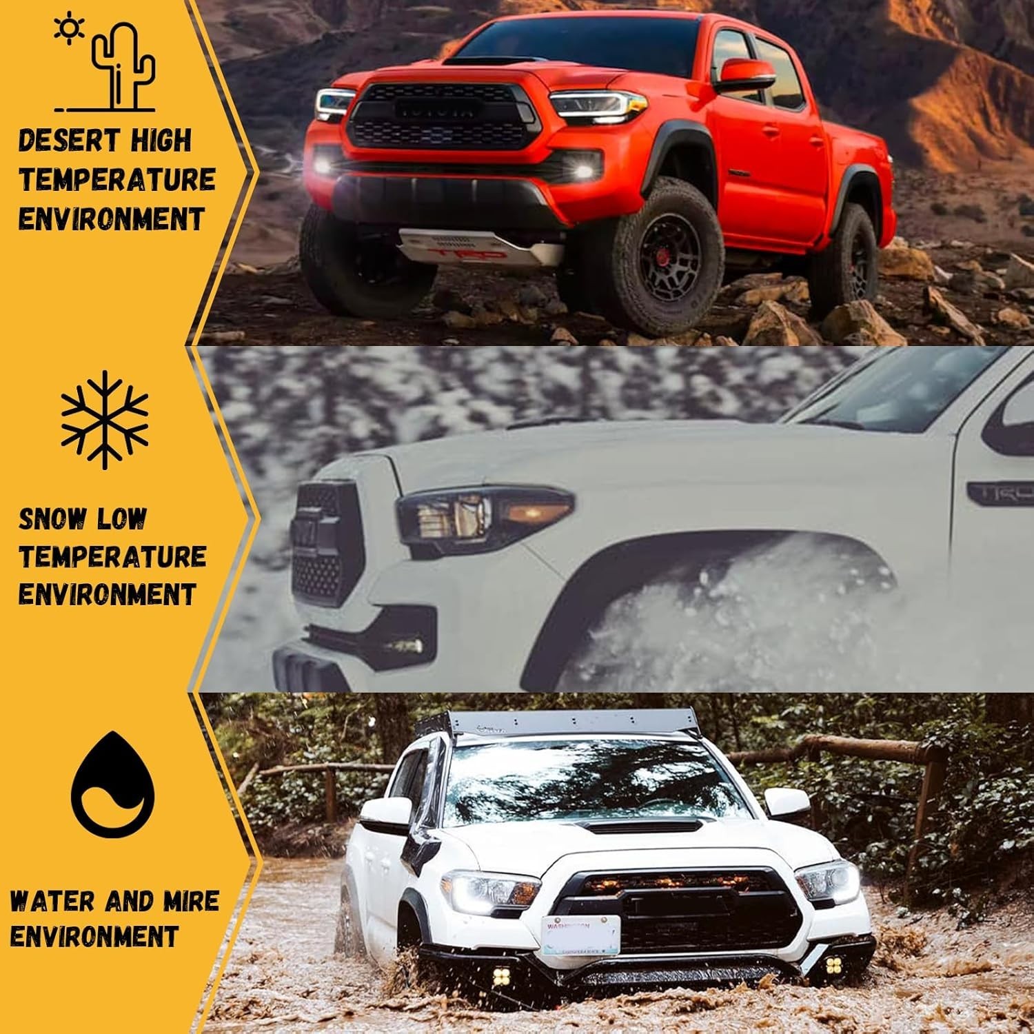 LED Tail Lights Assembly for 16-23 Toyota Tacoma, Black Housing Smoked Lens…..