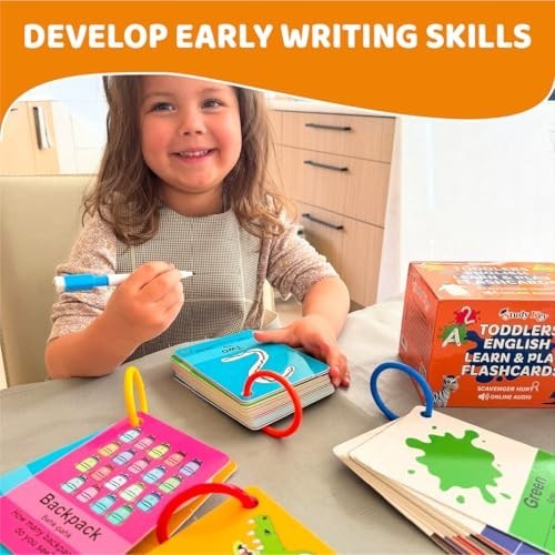 ABC Flash Cards for Toddlers 1-3 – First Words, Alphabet, Animals, Colors, Numbe