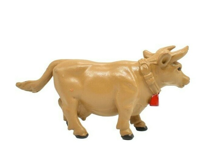 Cow Brown Realistic Small Toy Model Plastic Replica Farm Animal Kids 2.75″ F4150