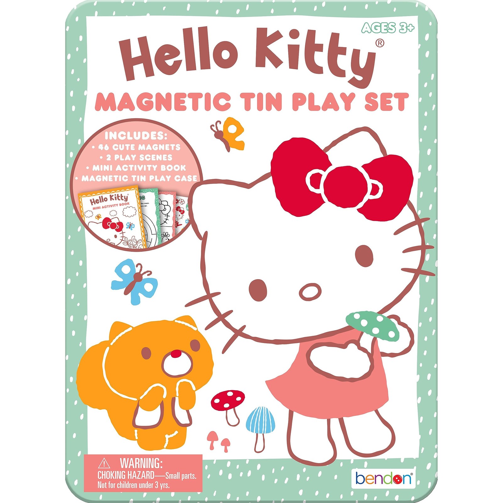 Hello Kitty Magnetic Tin Play Set With Activity Book And Illustrated Magnets