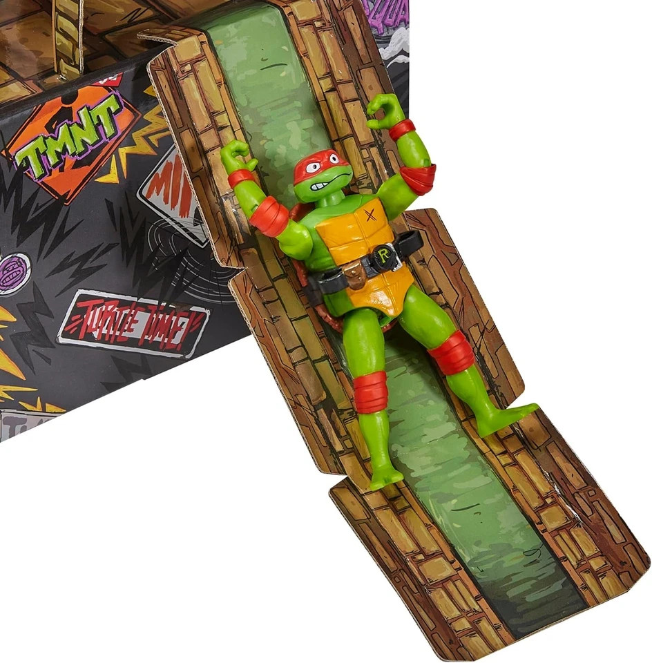 Teenage Mutant Ninja Turtles Sewer Lair Pop Up Playset Action On The Go New Toy