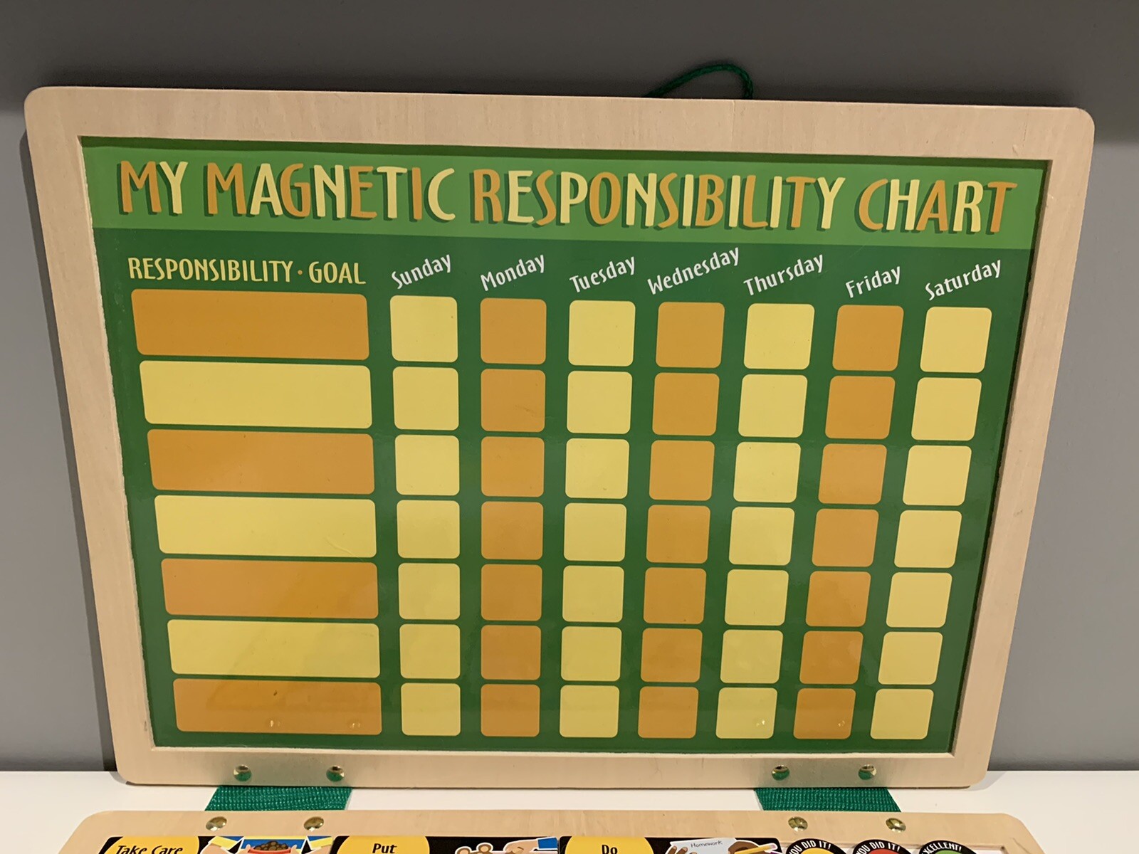 Melissa & Doug Magnetic Responsibility Chart w/ Whiteboard and 80+ Magnets