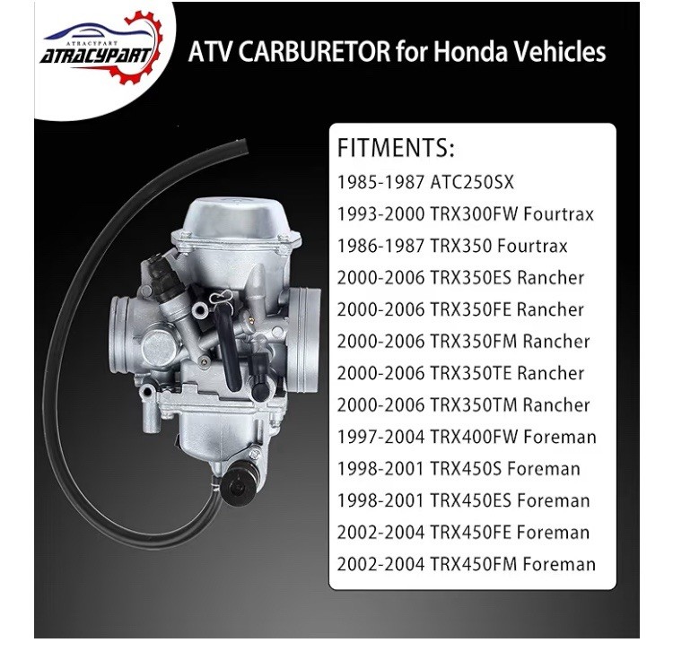 FourTrax 300 Carburetor for Honda TRX300 TRX350 Carb,Rancher 350,Foreman 400 450