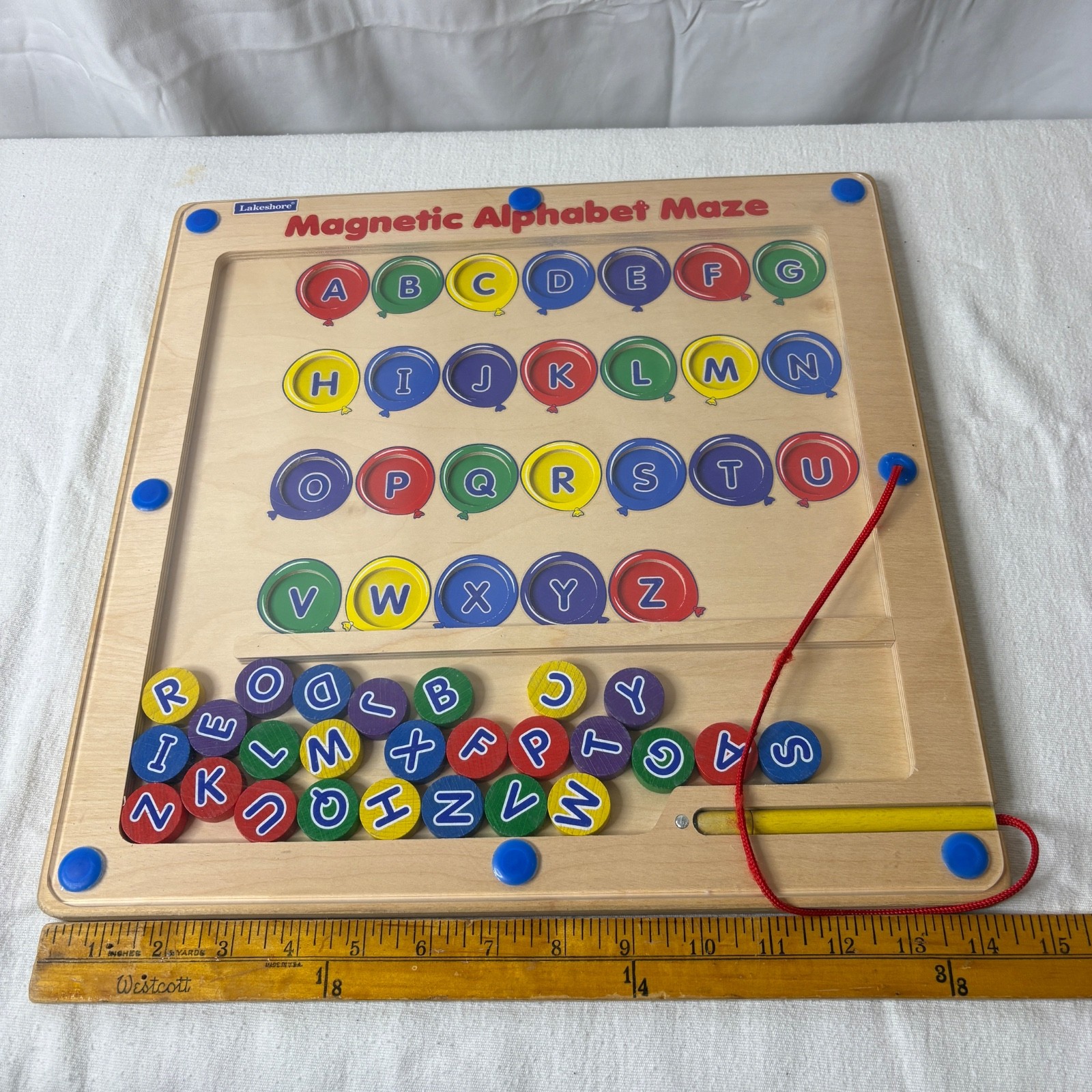 LAKESHORE LEARNING Magnetic Alphabet Maze Balloons Kindergarten Classroom STEM