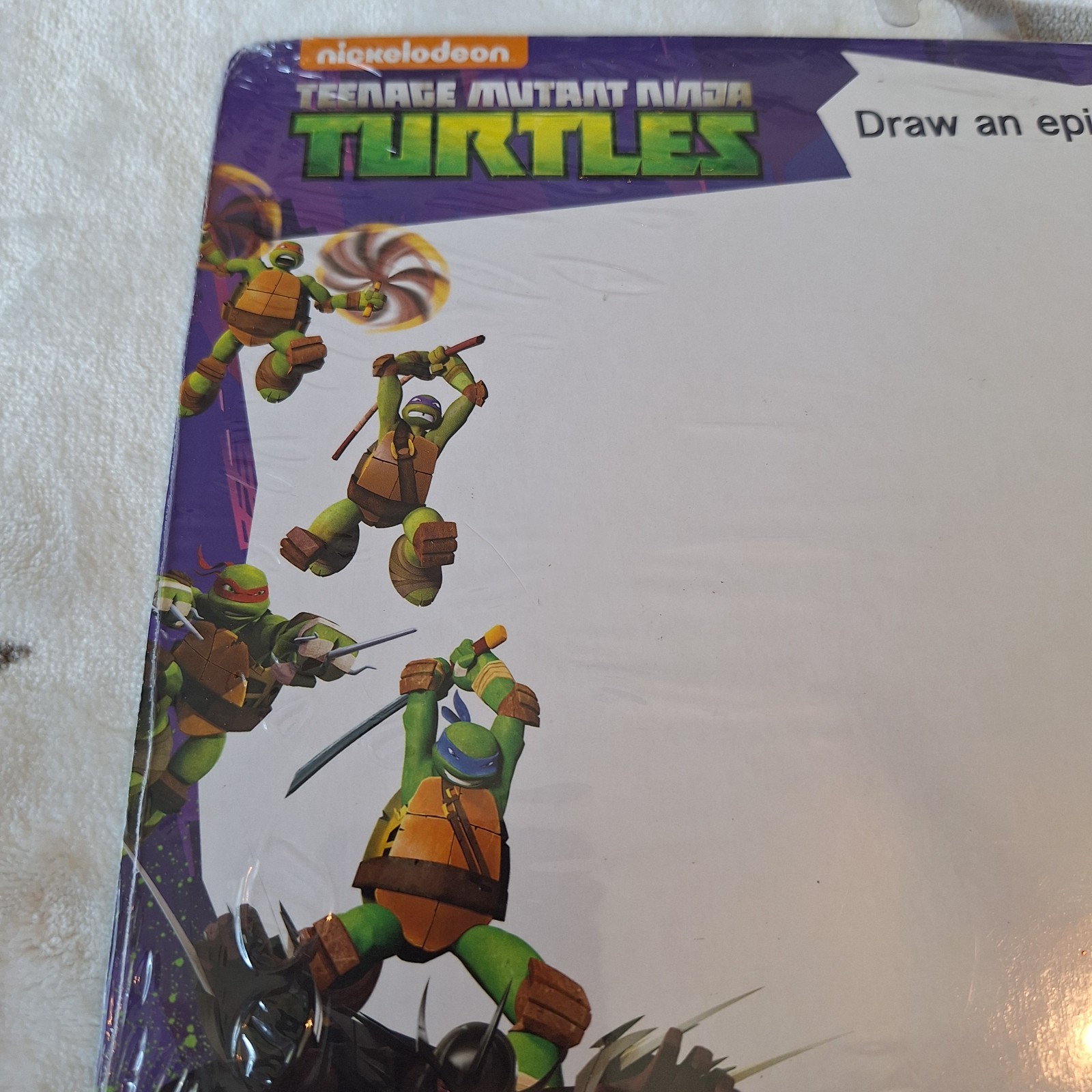 TEENAGE MUTANT NINJA TURTLES WIPE-CLEAN ACTIVITY BOARD DRY ERASE KIDS FUN!
