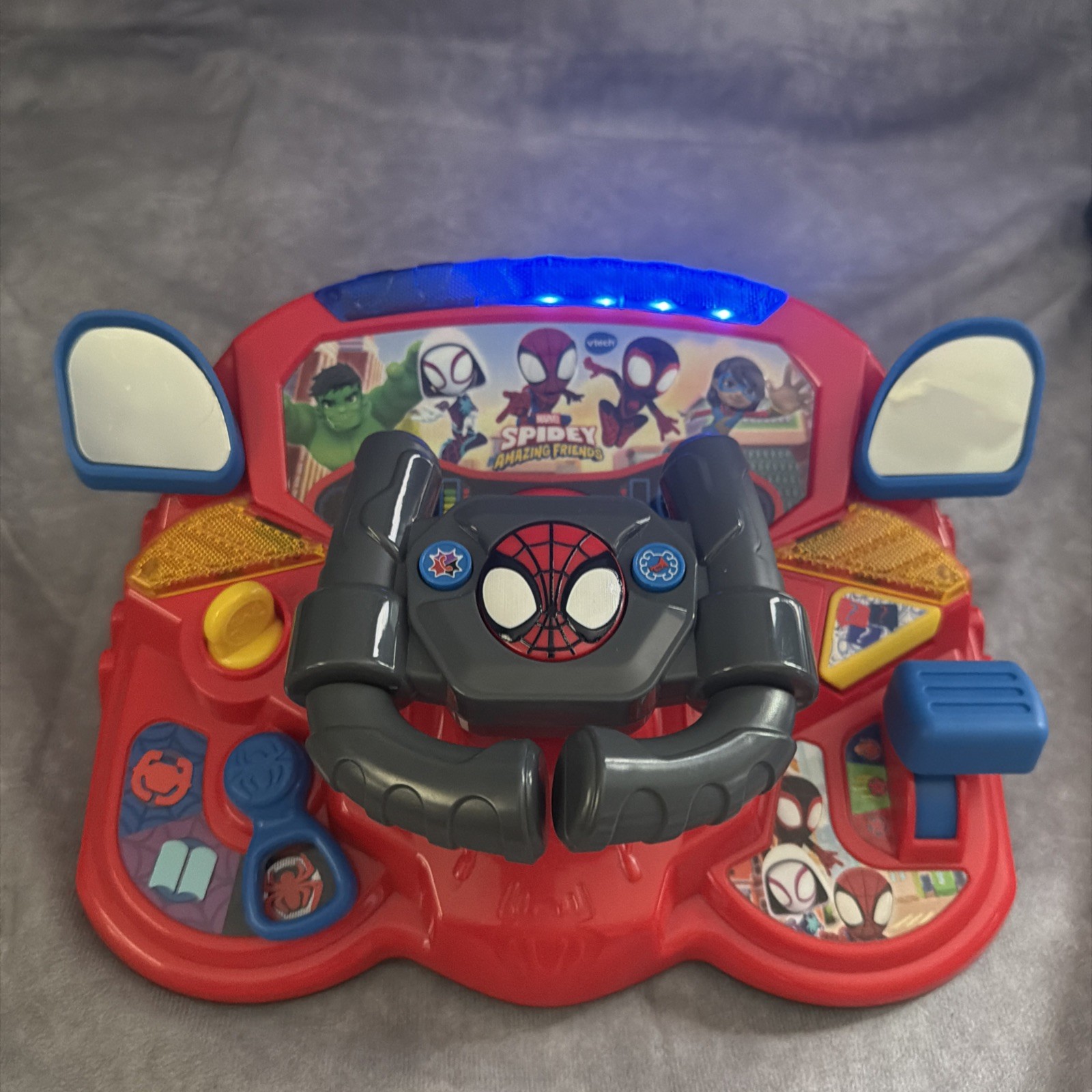 VTech Spidey & His Amazing Friends 2-in-1 Interactive Driver Educational Toy,
