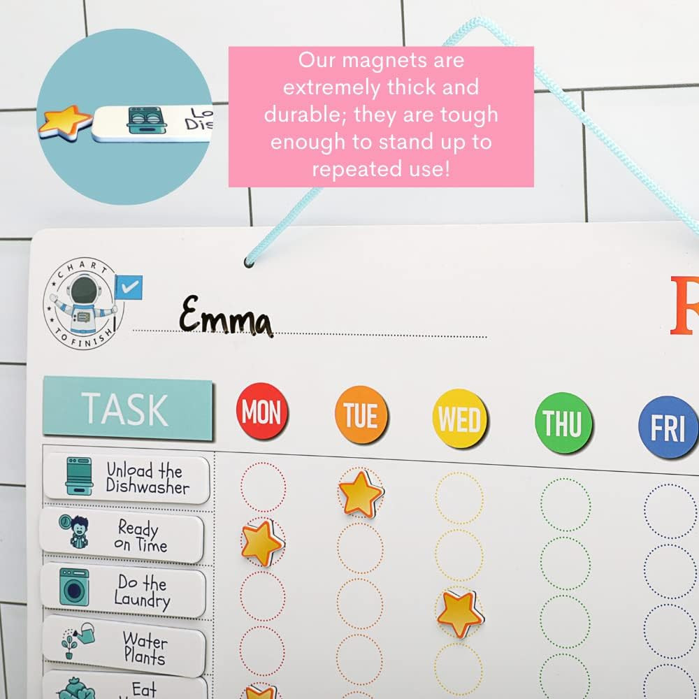 Magnetic Behavior Chore Chart for Kids at Home – Gift Reward Visual Schedule Cha