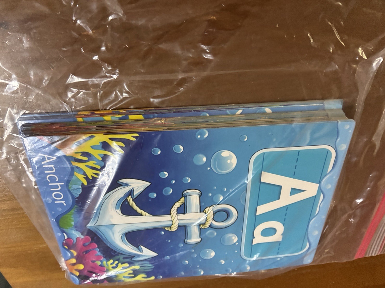 Alphabet Letter Flash Cards A a Anchor, Kids Educational Cards Ages 3-7