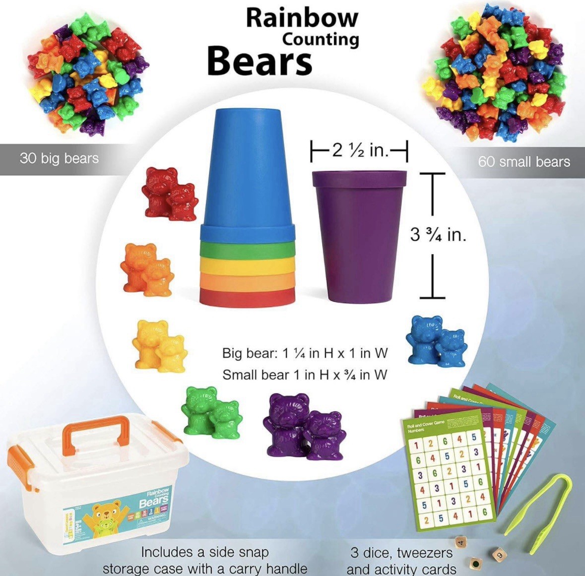 Creative Rainbow Bear Learning Educational Learn Play Set Brand New Smarts