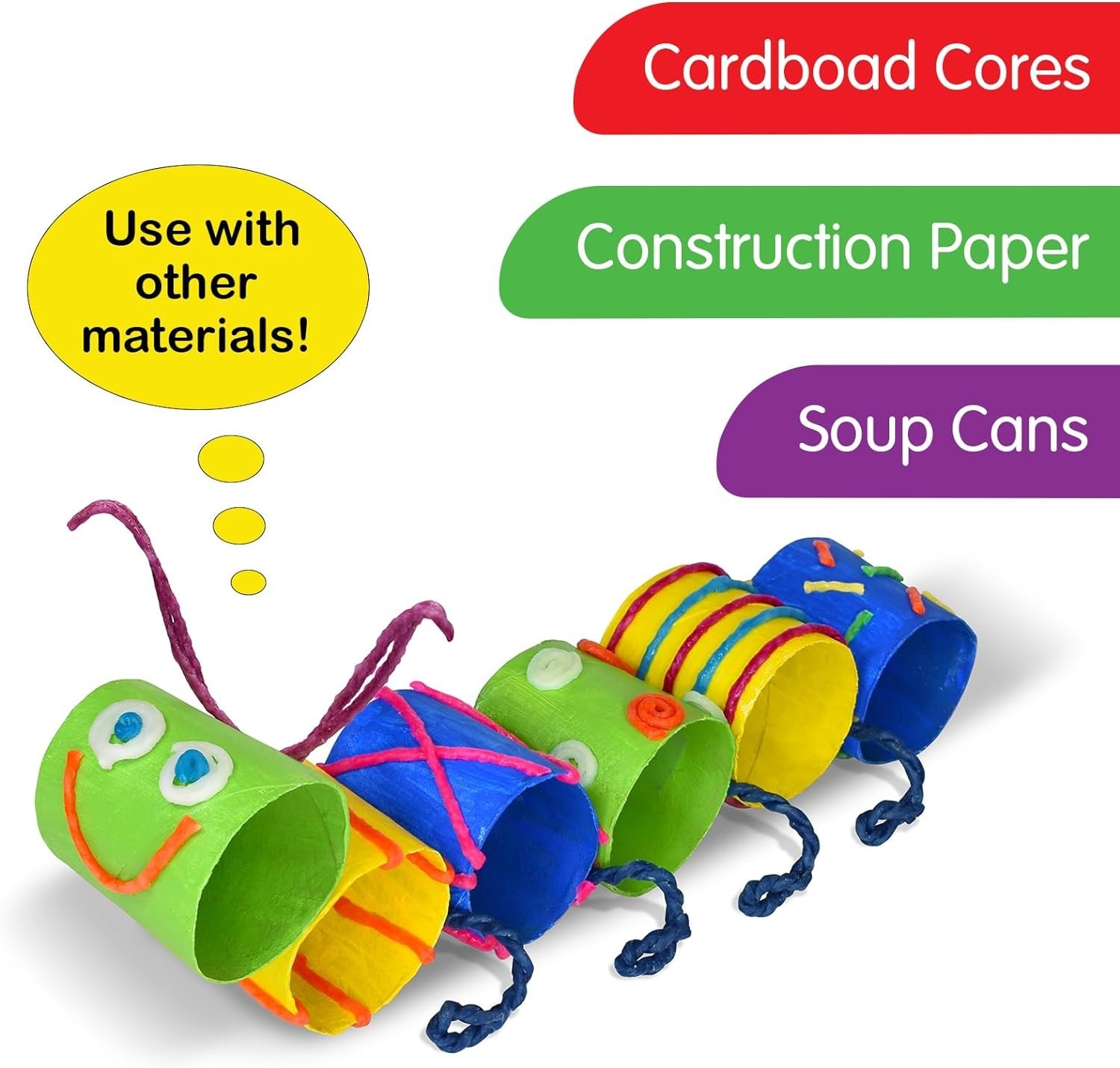 Neon Art Craft Kit for Kids 48 Wax Sticks Bright Colors Creative Play