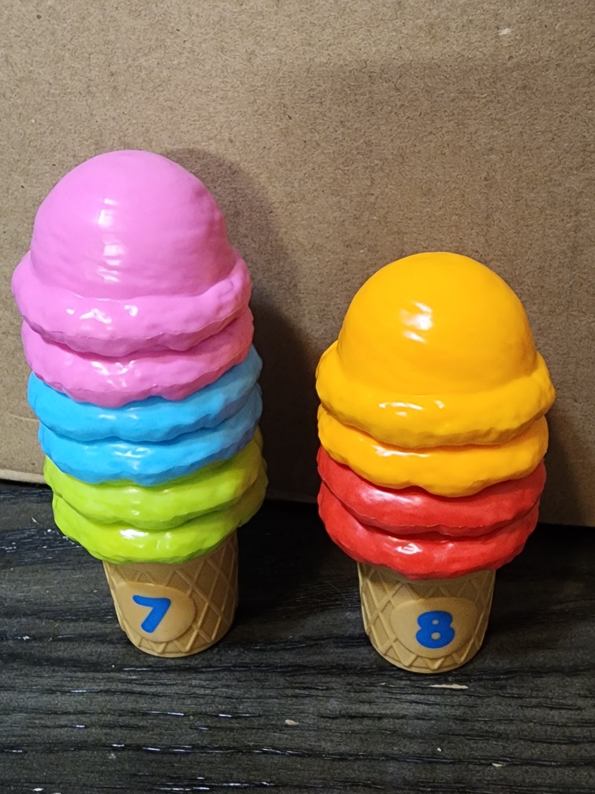Lakeshore Ice Cream Cones #7 #8 5 Flavors 2 Each Home School Learning Resources