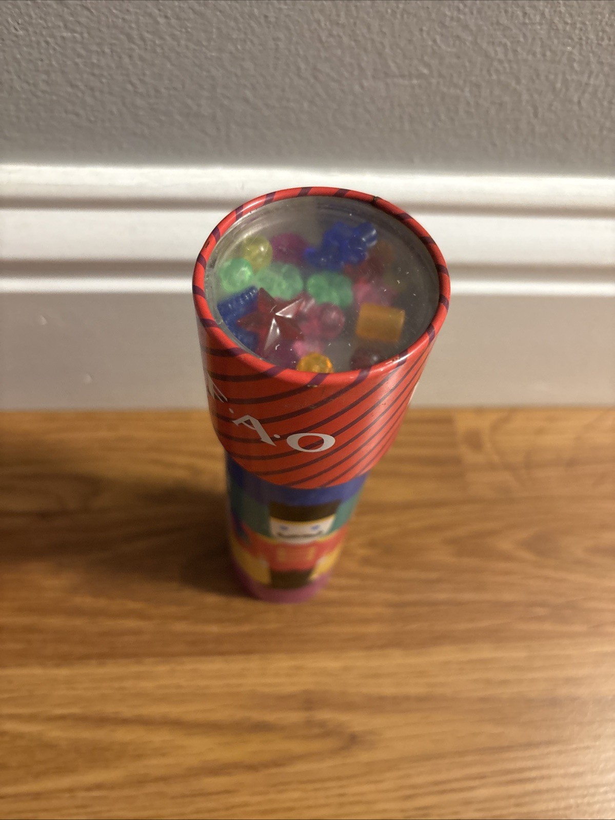 FAO Schwarz Kaleidoscope Metal Plastic Beads Child’s Toy