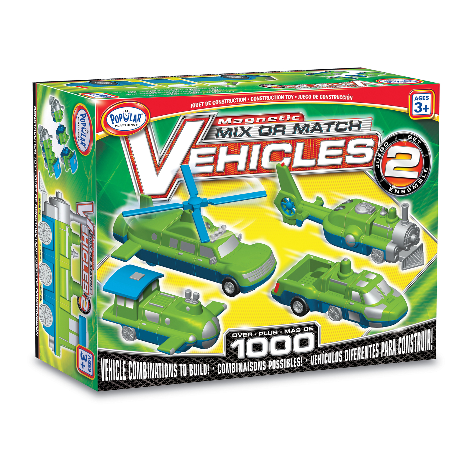 New – Popular Playthings Magnetic Mix or Match Vehicles: Set #2 – Ages 3+