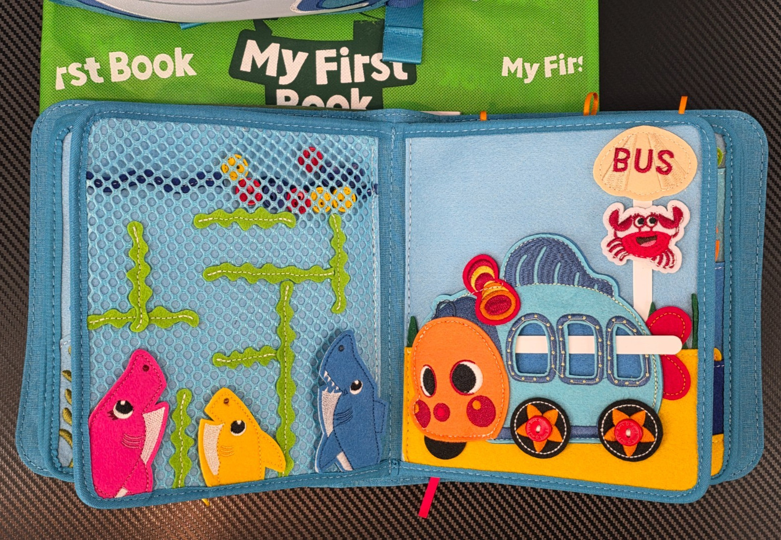 Elf Culture Pink Fog My First Book Baby Shark Fabric & Activity Book *Opened
