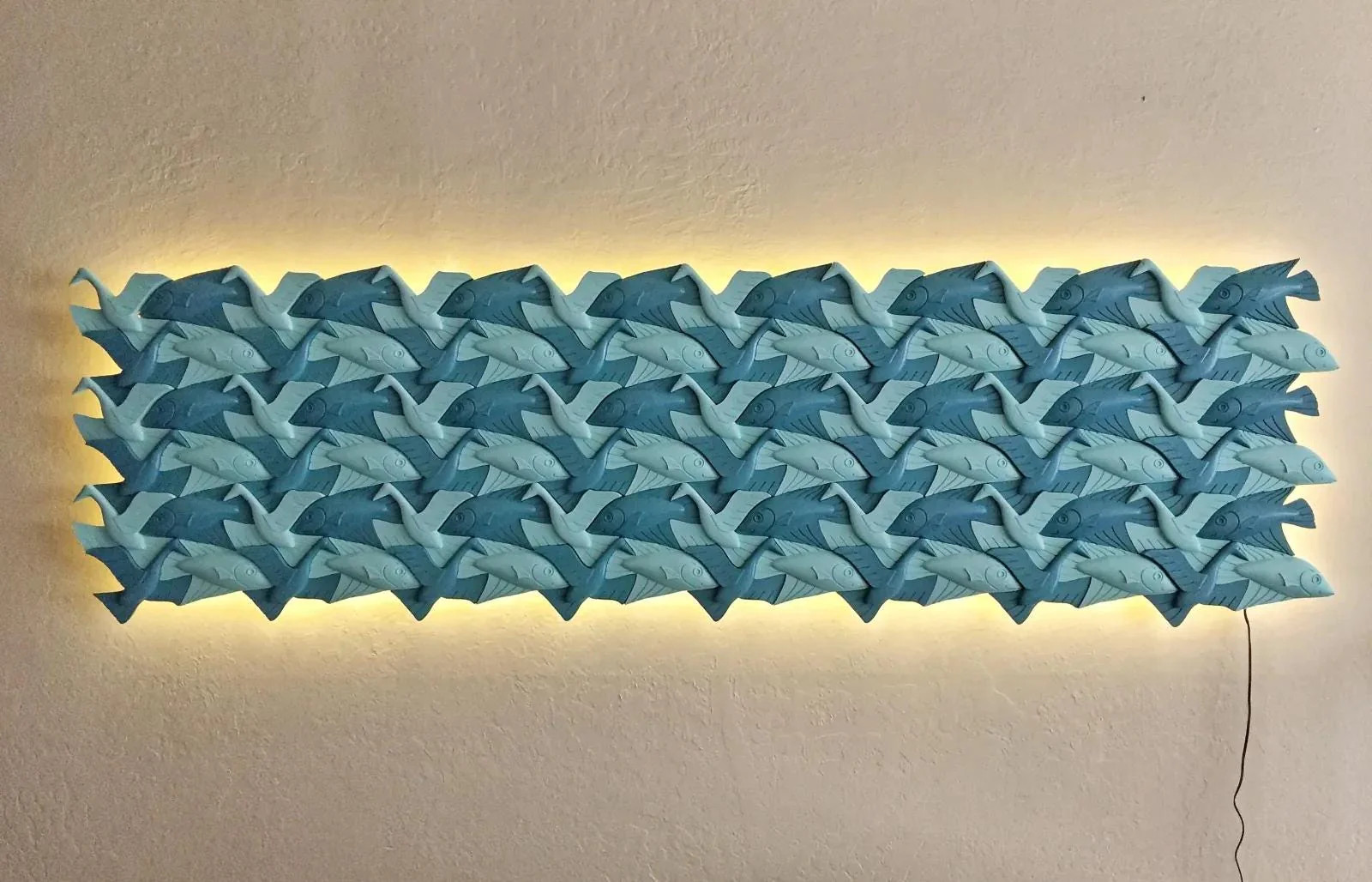 Escher’s Birds and Fish Tessellation Print | Art Print Decor | Unique Wall Art