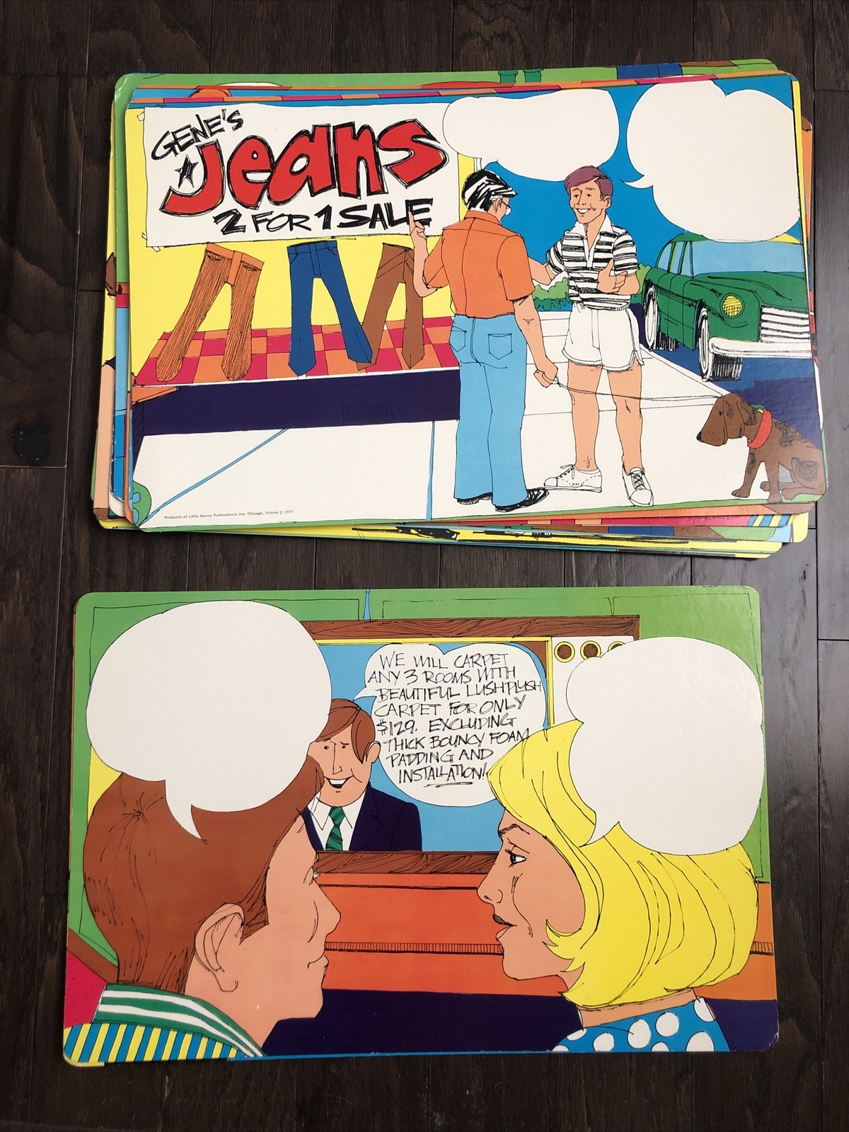 1977 Lot Of 15 Educational Posters English Vintage ESL ELL