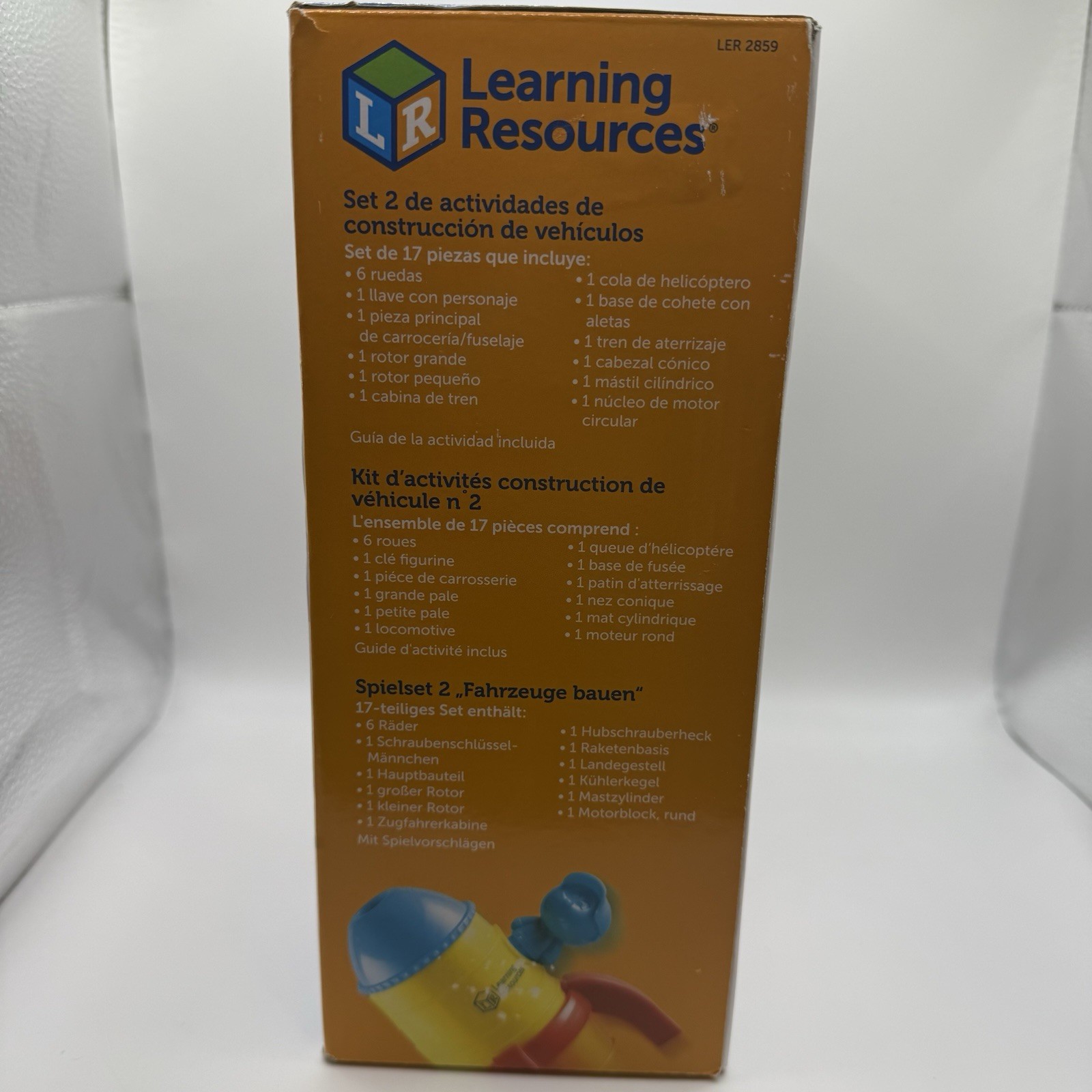 Learning Resources 1-2-3 Build It Rocket Train Helicopter STEM Toy New