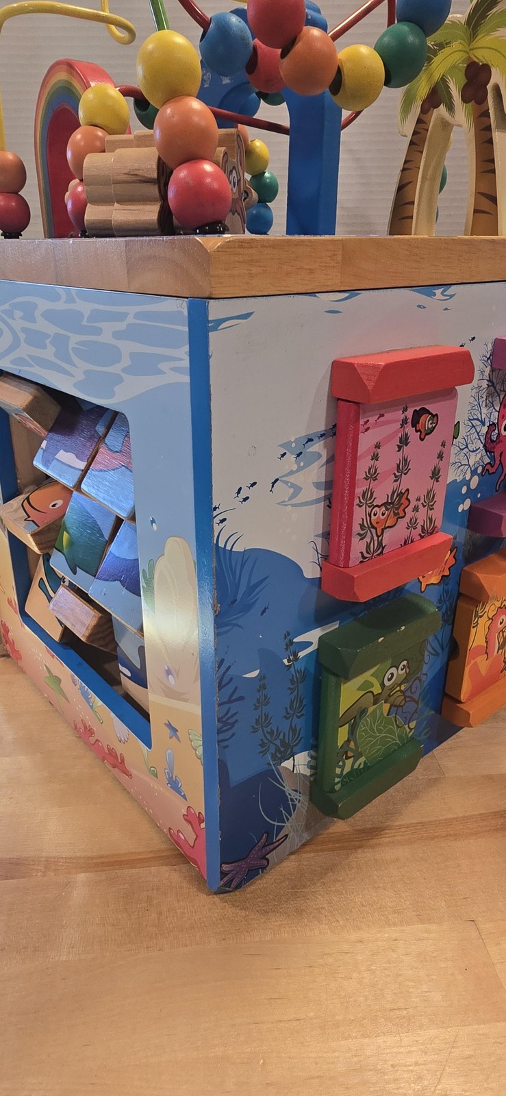 World Trump Limited Ocean Activity Cube Bead Maze Xylophone Toy Multicolor
