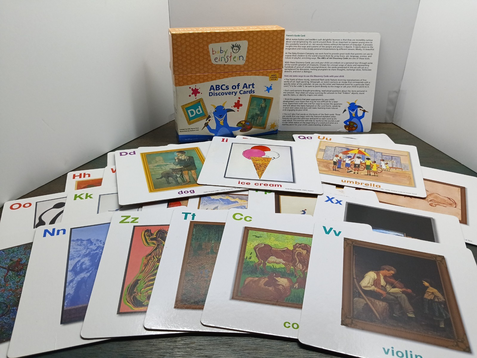 2006 Baby Einstein ABCs Of Art Discovery Flashcards Set COMPLETE – Fast Shipping