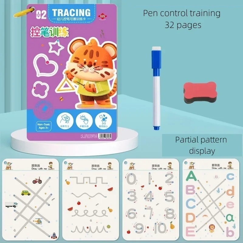 Children Magical Tracing Workbook Montessori Learning Educational for Kids