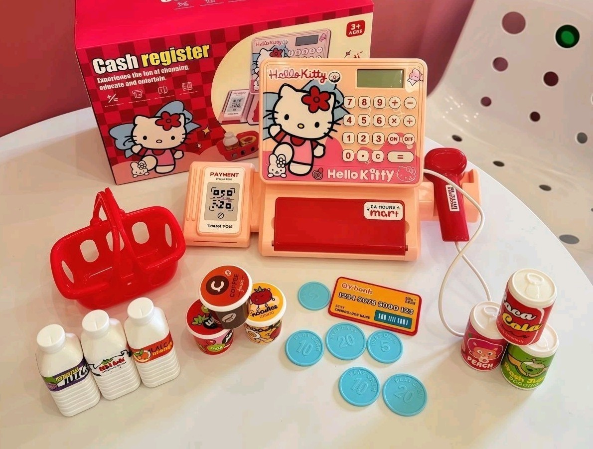 Hello Kitty Coin Counter Change Money Cash Counting Machine Bank Kids Toy sound