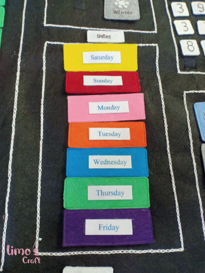 Montessori Islamic Hijri Felt Calendar Board Kids Classroom Homeschool Learning